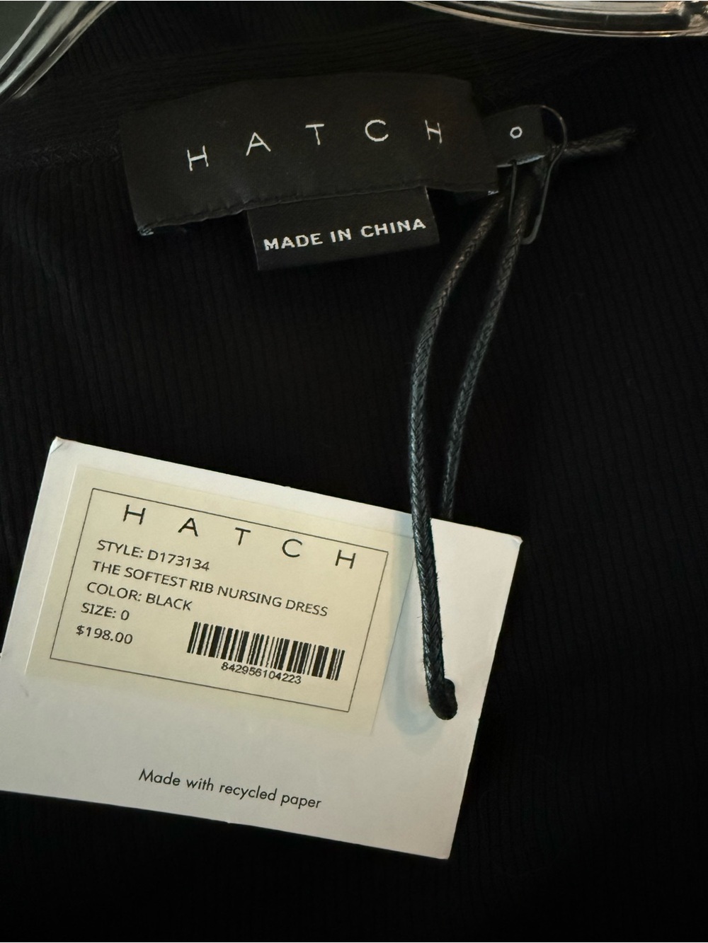 HATCH - The Softest Rib Nursing Dress Size 0 Maternity - Picture 4 of 5